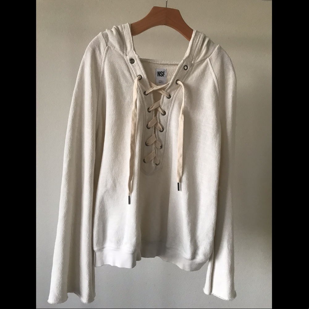 NWT NSF Lace up hoodie.